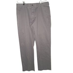 Nordstrom‎ Mens Shop Smartcare Straight Fit Grey Chino Pants 36x30 Wrinkle Free